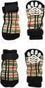 【中古】ランジュ (L'ange) DOG SOCKS check beige M サイズ