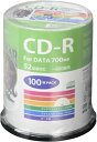 【中古】HI-DISC データ用CD-R HDCR80GP100 (700MB/52倍速/100枚)