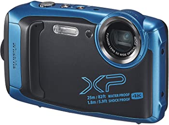 【中古】FUJIFILM 防水カメラ XP140 スカイブルー FX-XP140SB