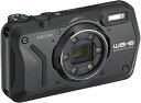 【中古】RICOH WG-6 ブラック 本格防水カメラ 20メートル防水 耐衝撃 防塵 耐寒 高画質2000万画素 4K動画対応 高性能GPS内蔵 水中専用マー...