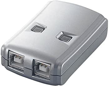 【中古】エレコム USB切替器 手動 2.0対応 2台 ロック機能付 USS2-W2