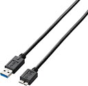【中古】エレコム USBケーブル 【microB】 USB3.0 (USB A オス to microB オス) スタンダード 0.5m ブラック USB3-A...