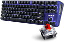 【中古】Rantopad MXX Mechanical Gaming Keyboard - 87 Keys,White Backlit, Red Switche...