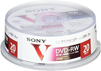 【中古】ソニー 2倍速対応DVD-RW 20枚パック4.7GB ホワイトプリンタブルソニー 20DMW12MLPP