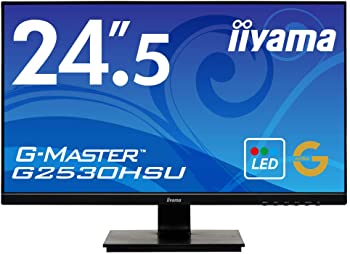 【中古】iiyama ゲーミング モニター ディスプレイ G2530HSU-B1 (24.5インチ/1ms/フルHD/TN/DisplayPort,HDMI,D-sub)