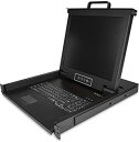 【中古】StarTech.com ラックマウント対応KVMコンソールドロワー VGA対応17インチLCD 1U シングルKVMスイッチ 1280x1024 RK...