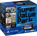 【中古】PlayStation Vita Super Value Pack Wi-Fiモデル ブルー/ブラック【メーカー生産終了】