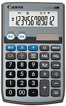 【中古】【未使用】キャノン 電卓 12桁 手帳型 千万単位機能 カバー付き LS-12TUIIG グレー 【中古】【未使用】キャノン 電卓 12桁 手帳型 千万単位機能 カバー付き LS-12TUIIG グレー