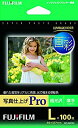 【中古】【未使用】FUJIFILM 写真用紙 画彩 超光沢 厚手 L 100枚WPL100PRO