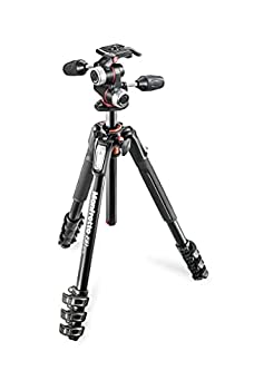 【中古】【未使用】Manfrotto プロ三脚 190シリーズ アルミ 4段 + RC2付3Way雲台キット MK190XPRO4-3W