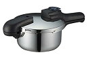 【中古】【未使用】パール金属 圧力鍋 2.5L IH対応 3層底 切り替え式 レシピ付 クイックエコ H-5039