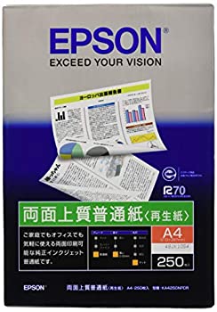【中古】【未使用】EPSON エプソン純正両面上質普通紙[再生紙]A4 250枚 KA4250NPDR