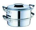 【中古】【未使用】神子島製作所 桃印 丸型蒸器 27cm2段 18-0ステンレス 日本 AMS72272(2)
