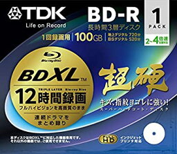 【中古】【未使用】TDK 録画用ブルーレイディスク 超硬シリーズ BD-R XL 長時間録画 3層ディスク 100GB 2-4倍速 1枚 BRV100HCPWB1A