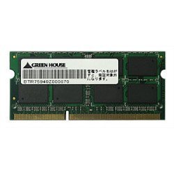 【中古】【未使用】グリーンハウス ノート用 PC3L-10600 204pin DDR3L SDRAM SO-DIMM 2GB GH-DWT1333LV..
