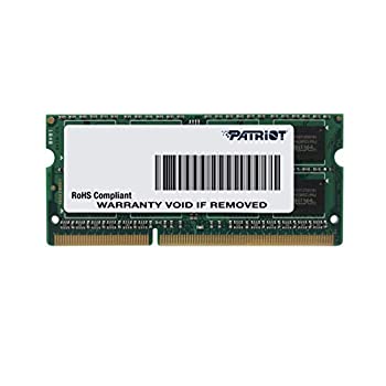 【中古】【未使用】Patriot Memory DDR3 1600MHz 8GB PC3-12800 CL11 SODIMM ノートパソコン用メモリ 低電圧 1.35V - PSD38G1600L2S