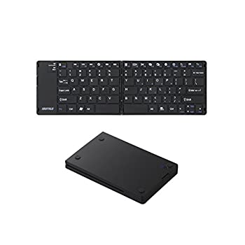 【中古】【未使用】iBUFFALO Bluetooth3.0対応 折りたたみキーボード ケース付き ブラック 【PlayStation4%カンマ%PS4 動作確...