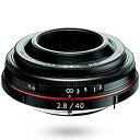 【中古】【未使用】HD PENTAX-DA 40mmF2.8 Limited ブラック 標準単焦点レンズ 【APS-Cサイズ用】【超軽量薄型パンケーキレンズ】【高品位リミテッドレンズ・アルミ(2)