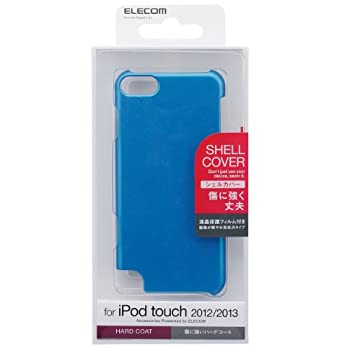 【中古】【未使用】ELECOM iPod touch 2012年/2013年発売モデル シェルカバー ブルー AVA-T13PVBU