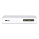 【中古】【未使用】BUFFALO 10/100Mbps対応 金属筺体 電源内蔵 8ポート ホワイト スイッチングハブ LSW4-TX-8NS/WH