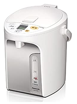 【中古】【未使用】パナソニック 電気ポット 3.0L 真空断熱 省エネ保温 お好み温度調節 給湯量(2段階+コーヒー用) コードレス給湯 ホワイト NC-HU304-W