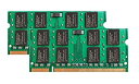 【中古】【未使用】SO-DIMM 2GB×2枚組 200pin PC2-5300 DDR2-667 CL5 ノートPC用増設メモリ KINGSPECJP