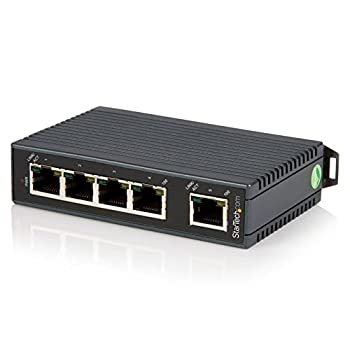 【中古】【未使用】StarTech.com 5ポート産業用スイッチングハブ DINレールに取付け可能 IES5102