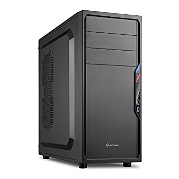 【中古】【未使用】Sharkoon ATX/MicroATX対応ミドルタワーPCケース VS4-Vシリーズ ブラック SHA-VS4-VBK