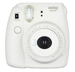 【中古】【未使用】FUJIFILM インスタントカメラ チェキ instax mini8プラス 接写レンズ・純正ハンドストラップ付き バニラ INS MINI 8P VANILLA