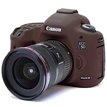 【中古】【未使用】DISCOVERED イージーカバー Canon EOS 5DS / 5DS R/ 5D Mark 3 カメラカバー チョコブラウン 液晶保護フィルム付き