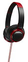 【中古】JVC HA-S200-BR 密閉型ヘッドホン 折りたたみ式 DJユースモデル ブラック&レッド(2)