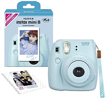 【中古】FUJIFILM インスタントカメラ チェキ instax mini 8 ブルー INS MINI 8 BLUE N