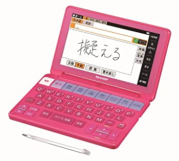 【中古】シャープ カラー電子辞書 音声対応/タイプライターキー配列 ピンク