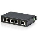 【中古】StarTech.com 5ポート産業用スイッチングハブ DINレールに取付け可能 IES5102