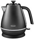 【中古】デロンギ(DeLonghi) ディスティンタコレクション 電気ケトル エレガンスブラック 1.0L 空だき防止 自動電源オフ KBI1200J-BK