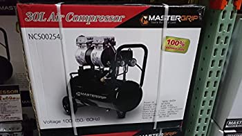 【中古】MASTERGRIP オイルレス エアー コンプレッサー タンク容量30L 1.5馬力 NCS02554J