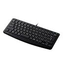 【中古】エレコム キーボード 有線 メンブレン ミニキーボード 【本格静音設計】 ブラック TK-FCM089SBK