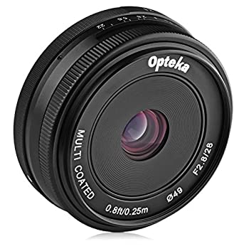 【中古】Opteka 28mm f/2.8 HD MC マニュアルフォーカス プライムレンズ オリンパス マイクロ 4/3 マウント デジタルカメラ用