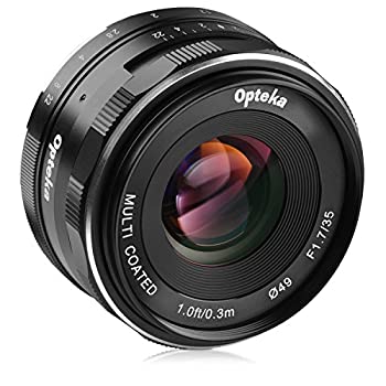 【中古】Opteka 35mm f/1.7 HD MC マニュアルフォーカス プライムレンズ Fuji Xマウント APS-C デジタルカメラ用