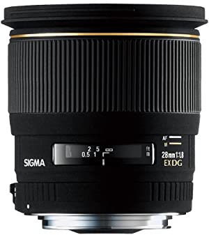 【中古】SIGMA 単焦点広角レンズ 28mm F1.8 EX DG ASPHERICAL MACRO キヤノン用 フルサイズ対応