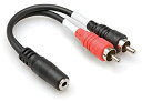 【中古】Hosa YMR-197 ステレオミニメス-RCAオス×2 変換アダプター(2)