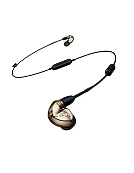 【中古】SHURE ワイヤレスイヤホン BT1シリーズ SE535 Bluetooth カナル型 ワイヤレスケーブル/リモコン・マイク付きケーブル付属 メタリックブロンズ SE