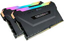 【中古】CORSAIR DDR4-3200MHz デスクトップPC用 メモリモジュール VENGEANCE RGB PRO シリーズ 16GB 8GB×2枚 CMW16GX4M2C3200C14