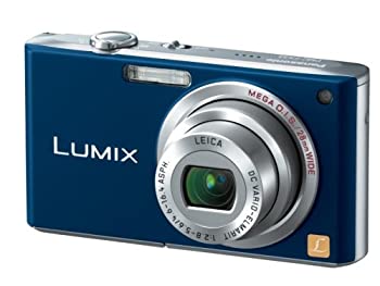 【中古】パナソニック デジタルカメラ LUMIX (ルミックス) コスモブルー DMC-FX33-A
