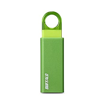 【中古】【未使用】BUFFALO ノックスライド USB3.1(Gen1) USBメモリー 16GB グリーン RUF3-KS16GA-GR