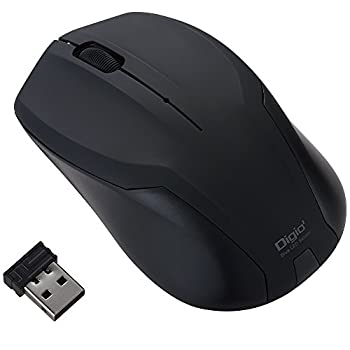 【中古】【未使用】Digio2 マウス 無線 静音 3ボタン BlueLED ブラック 48306