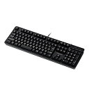 【中古】【未使用】エレコム キーボード 有線 プレミアムメンブレン フルキーボード 1000万回高耐久 メカニカルライク USB2ポート付 ブラック TK-FC...