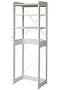【中古】【未使用】JKプラン 木製 冷蔵庫ラック 幅60 cm 冷蔵庫 上 収納 棚 ラック フック付き 可動棚 冷蔵庫用 キッチン KKS-0013-WH