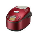 【中古】【未使用】日立 炊飯器 5.5合 圧力&スチームIH ふっくら御膳 本体日本製 黒厚鉄釜 蒸気カット RZ-AX10M R メタリックレッド