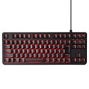 【中古】【未使用】エレコム ゲーミングキーボード メカニカル 茶軸 5000万回耐久スイッチ 日本語配列 ゲーミングキーキャップ付属 全キーロールオーバー対応 LED搭(2)